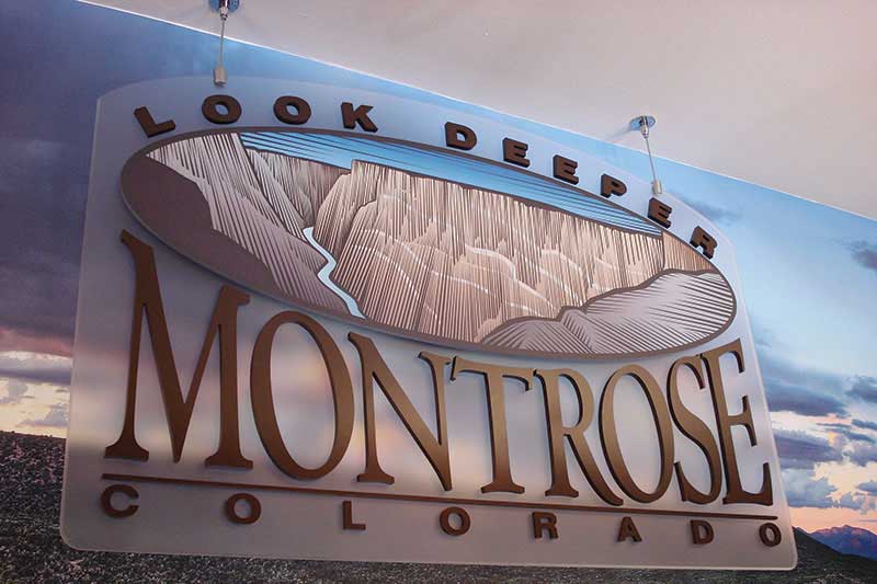 Laser Cut Acrylic Letters for Montrose Sign in Colorado