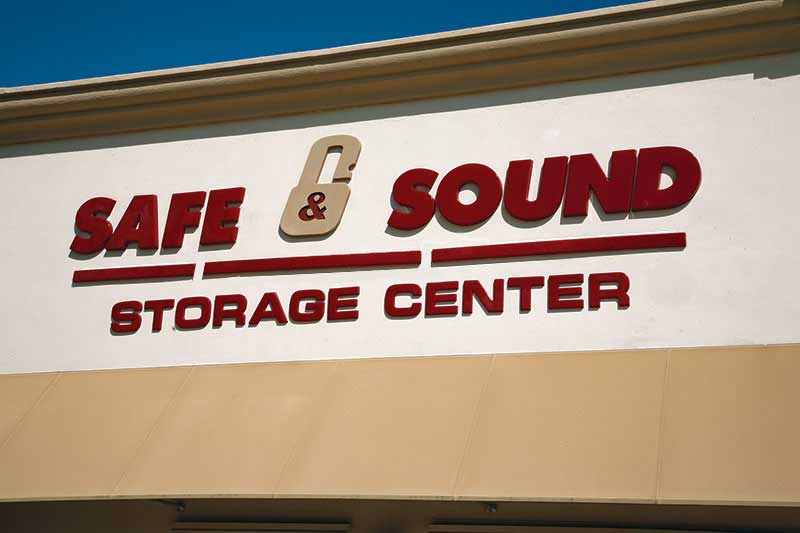 Safe and Sound Storage Building Letters in vacuum formed plastic